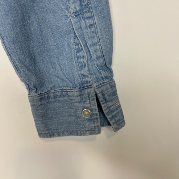 Denim Maternity Top Long Sleeve 100% Cotton Old Navy Size S - Picture 8 of 15